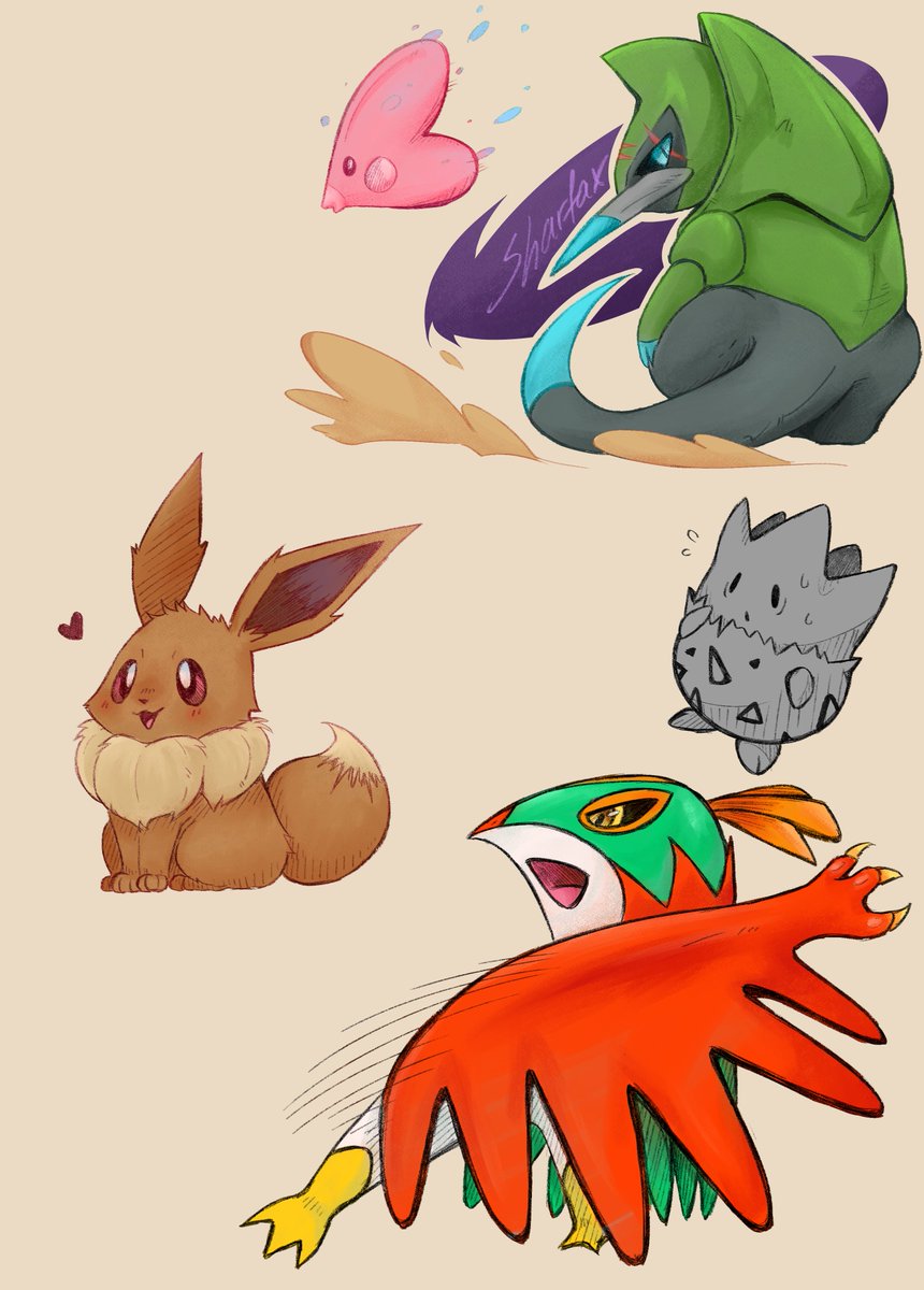 DandyLionMeadow's tweet photo. Pokemon doodles i did on stream! #pokemon #fanart https://t.co/7OBcENMqUI