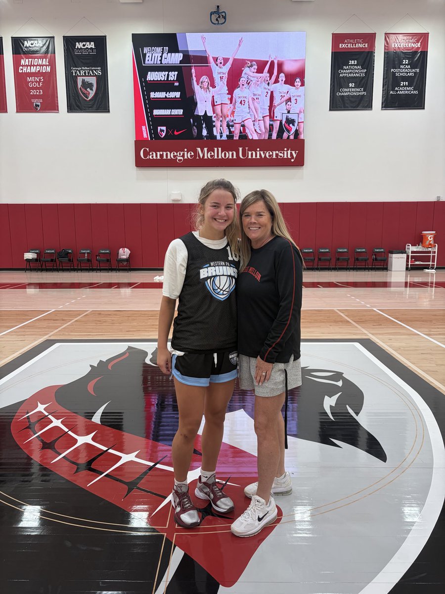 LaMendolaLuci23's tweet photo. Thank you @cmutartanswbb for a great elite camp! Big thank you to Coach McConnell-Miller and Coach @mikematisi for the invite and an enjoyable experience! #gotartans ❤️🖤 https://t.co/GGKVfhUhzv