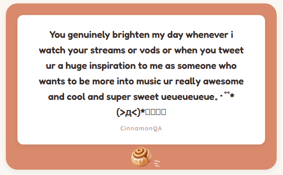 nmbr1tortaluvr's tweet photo. Ahhh thank you so much anon!! I really do strive to brighten peoples days and make them smile! I know some days can get tough and the world can be a-lot so I wanna provide a place where everyone can have a good time. This means so much to me. 🌼 https://t.co/zPYTNSfmRz