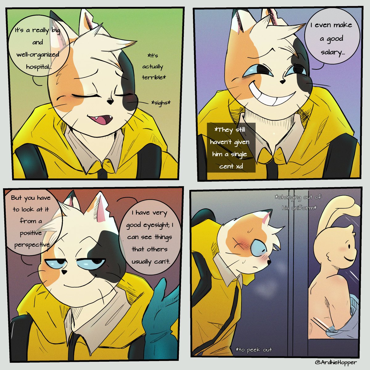 LaReChI69's tweet photo. Part Three (?)
I don't think this is going to end well for Sam... LMAO 
P.S. I like the JoJo reference
#animalhospitalanomoly
#hospitalanimal
#animalhospitalroblox
#robloxart #robloxfanart #bulletbunny https://t.co/VcTmviEoae