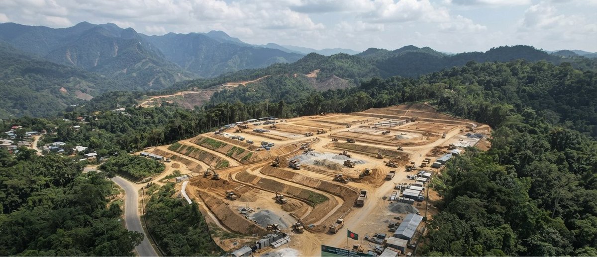 maumofa306's tweet photo. 🚨 Reports are emerging that the Bangladesh Army is laying the groundwork for a new cantonment in Naikhongchhari, near the Bangladesh–Myanmar border. According to Northeast News, the reported site would be close to Ramu, HQ of the Army’s 10th Infantry Division. 

Naikhongchhari hosts a substantial presence of well-armed Rohingya fighters. The area lies near Keokradong, the last village in Bandarban close to the Bangladesh-Myanmar-India trijunction. Parallel ground-clearance and soil-levelling work has also commenced at Silkhali, approximately 30 km north of Teknaf. This site had earlier been identified for a supply base, with Army Chief General Waker-uz-Zaman having personally surveyed the location in February 2025.

This move could carry significant strategic implications:

• 🇧🇩 Stronger border security along a sensitive frontier.
• 🌏 Faster military response to cross-border instability.
• 🛡️ Enhanced monitoring of security challenges in the region.
• 🤝 Potential impact on regional security dynamics involving Bangladesh, Myanmar, and nearby border areas.

No official confirmation from the Bangladesh Army has publicly detailed such a project at the time of writing. 

If confirmed, this would be one of the most closely watched security developments in the region.

#Bangladesh #BangladeshArmy #Naikhongchhari #Myanmar #BorderSecurity #SouthAsia #Geopolitics #Security