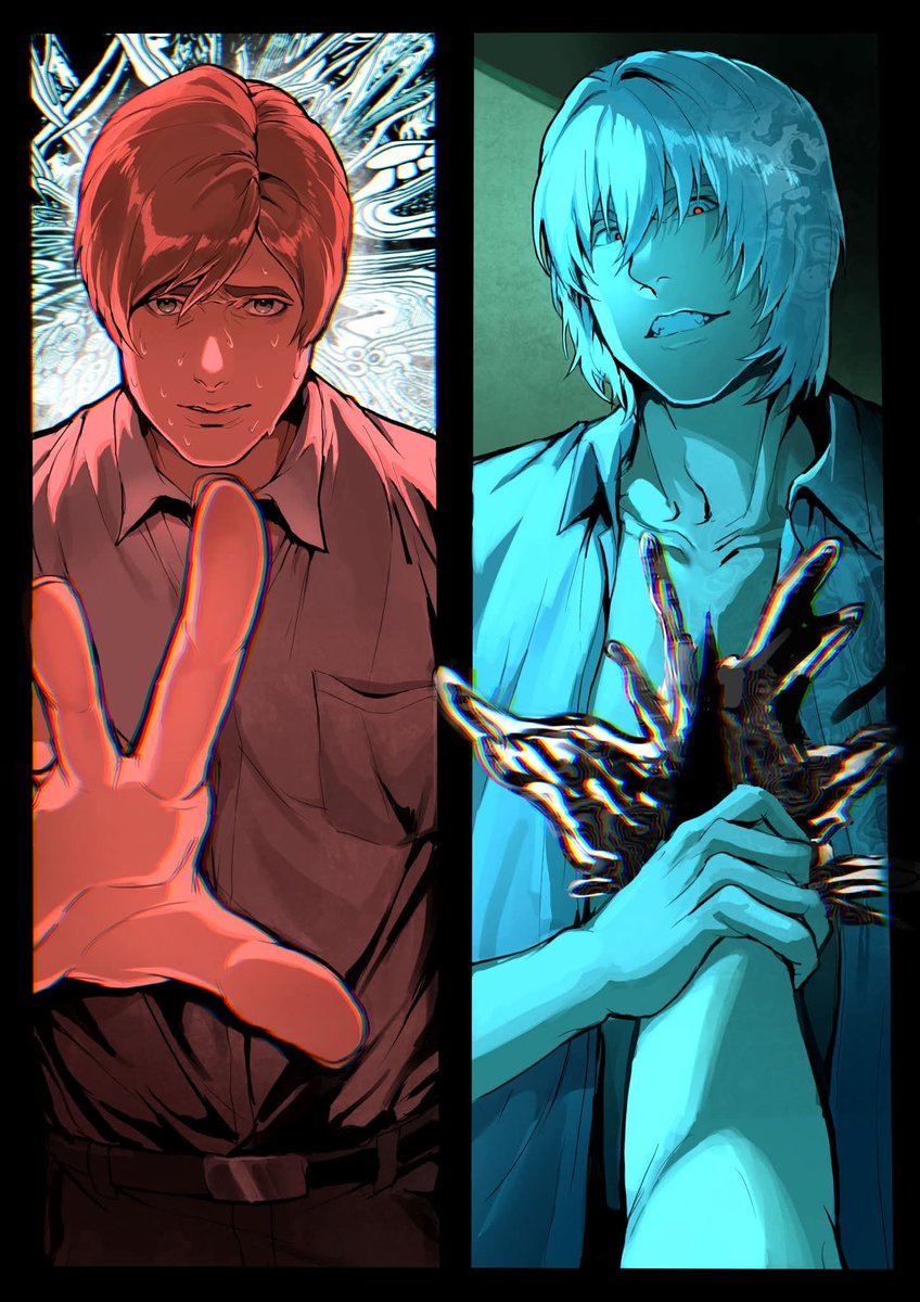 NanaPhawat's tweet photo. #dante #leonKennedy https://t.co/R6BayLzLmE