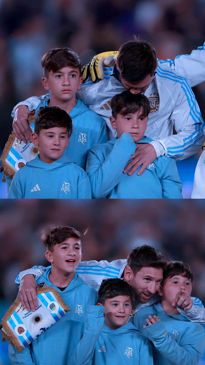 Realgoat10v's tweet photo. Leo with his Boys 🐐🐐🇦🇷 https://t.co/P1WVH4xXhQ