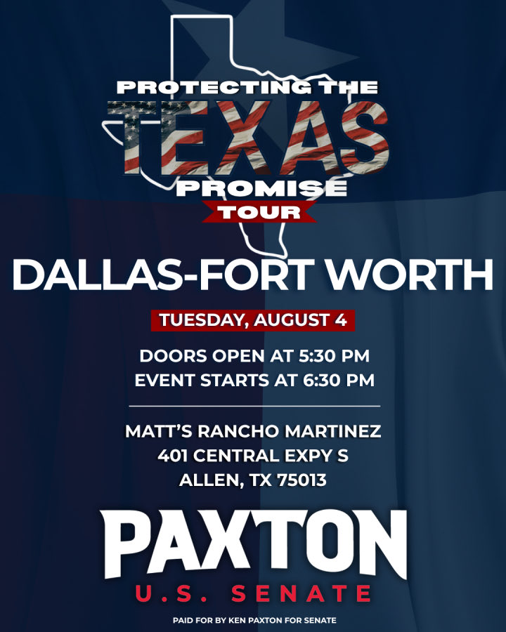 KenPaxtonTX's tweet photo. The first stop of our Protecting the Texas Promise Tour is this Tuesday in Allen, TX. 

Join me as I officially unveil our historic economic plan to put thousands of dollars back into your pocket.

Register Here: 
https://t.co/o6OGu77azH https://t.co/ajTDs7bf8w