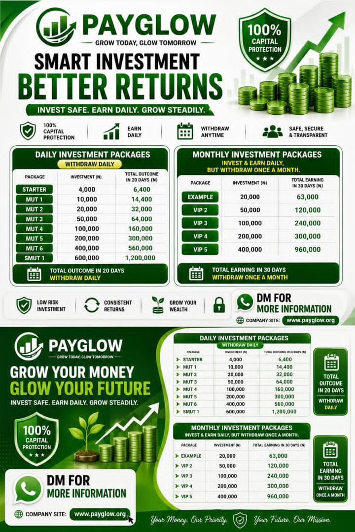 ThatJuDaH's tweet photo. They have come with another scam oo

@investbamboo they said they want partner with you oo

Come and dissociate yourself from them before they use you to defraud others

“Welcome to PayGlow mutual Fund Investment platform. A platform that allows you earn daily through various investment plan. 

WHAT WE DO!
PayGlow Mutual Fund Investment is platform that invest in stock market and equity, maximize profits and in turn give back to our investors. 

BENEFITS TO OUR INVESTORS 
This platform avails you the privilege to start your journey to financial freedom through investing in mutual Fund with low capital and in a low risk and capital guarantee platform. 
Unlike other mutual Fund platforms, You can  start your mutual Fund Investment journey with as low as #4000 & explore or grow your wealth gradually with 100% capital protection. 

WE ARE NOT A PONZI SCHEME 
PayGlow Mutual Fund Investment platform isn't a ponzi scheme or a get-rich-quick platform. It's a system that allows investors to grow their wealth gradually via Stock market, equity with our low risk investment plan and 100% capital protection. Our platform is looking forward to partnership with Bamboo investment to explore”