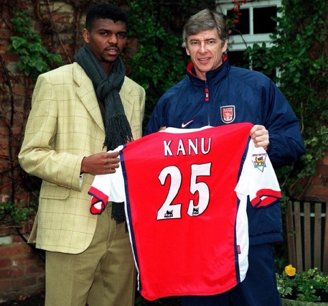 IgboHistoFacts's tweet photo. “In my 22 years as Arsenal coach, Kanu Nwankwo was my best January signing.” — Arsène Wenger

The legendary Kanu Nwankwo turns 50 today. 🎉 https://t.co/8reNbQe3Fr
