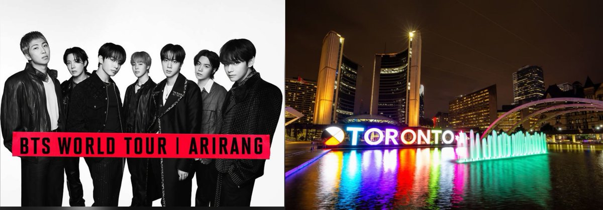 BTSDailyChile's tweet photo. 🏙 ACTUALIZACIÓN | TOUR ARIRANG

El Concejo Municipal de Toronto aprobó oficialmente, una moción para dar la bienvenida a BTS con motivo de sus conciertos del Arirang World Tour.

Las principales medidas aprobadas son:

* Yonge Street será nombrada temporalmente "BTS Boulevard" desde North York Boulevard hasta Finch Avenue, entre el 21 de agosto y el 23 de septiembre de 2026.

* Una vez retirados, los letreros serán subastados por NeighbourLink North York, y lo recaudado será destinado al 415 Food Hub, una organización benéfica.

* El letrero de Toronto se iluminará de color púrpura los días 22 y 23 de agosto, coincidiendo con los conciertos de BTS.

* Además, el Concejo solicitó a la Alcaldesa de Toronto proclamar el 22 y 23 de agosto como el "Fin de Semana de BTS" y dar la bienvenida oficial a ARMY, invitando a los asistentes a vestir de púrpura para celebrar la llegada del Arirang World Tour.

#ARIRANG_WORLDTOUR 
#BTS_ARIRANG 
@BTS_twt 

© https://t.co/FZiYfKLYyq