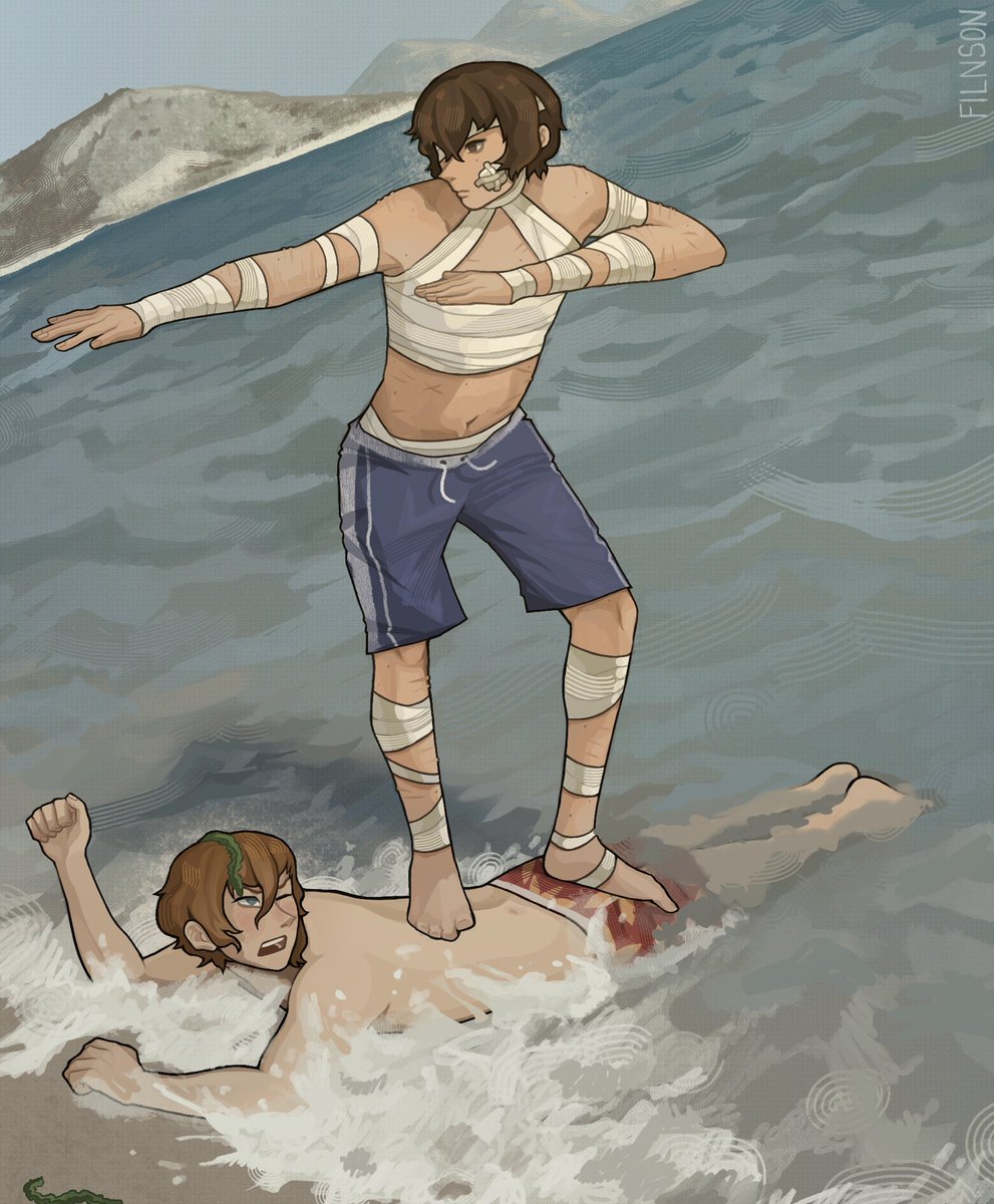 filnson's tweet photo. summer time ☀️

#bsd #skk #dazai #chuuya https://t.co/s11HixjBsY