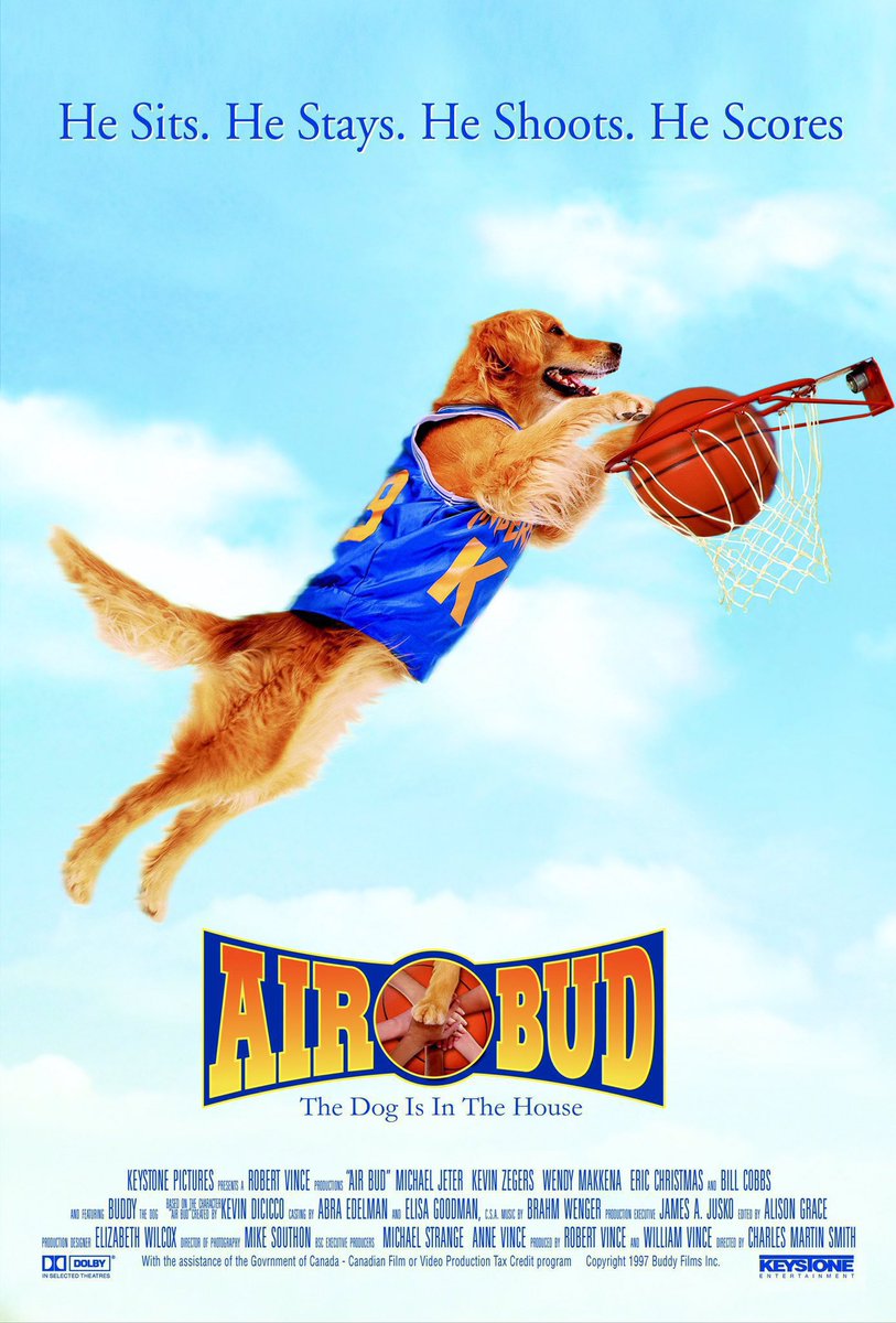 FilmNewsNos's tweet photo. 🎬MOVIE HISTORY: 29 years ago today August 1, 1997 the movie ‘Air Bud’ opened in theaters!
#KevinZegers #WendyMakkena #BillCobbs #MichaelJeter #EricChristmas #NicolaCavendish #BrendanFletcher #NormanBrowning #StephenEMiller #ShaynSolberg #JessibelleMather @Disney #CharlesMSmith https://t.co/S8LIHidOce