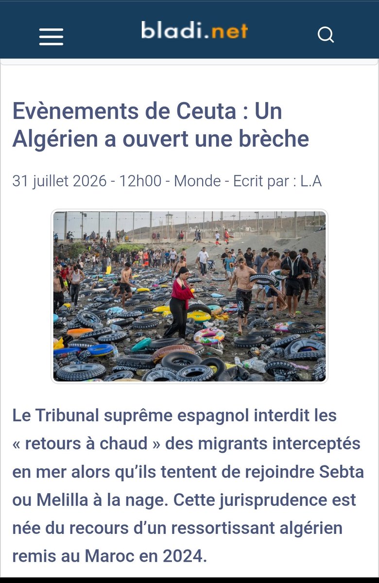 oussamafrn's tweet photo. @DamienRieu Les marocains a ceuta sont chez eux .....pour l'image du maroc , on ne gère pas un pays comme on gère une épicerie.... demandons a l'Algérie ce qu'elle pense de son image ....la France mérite un droite de meilleures qualités....dommage https://t.co/8gpMbhaZBX