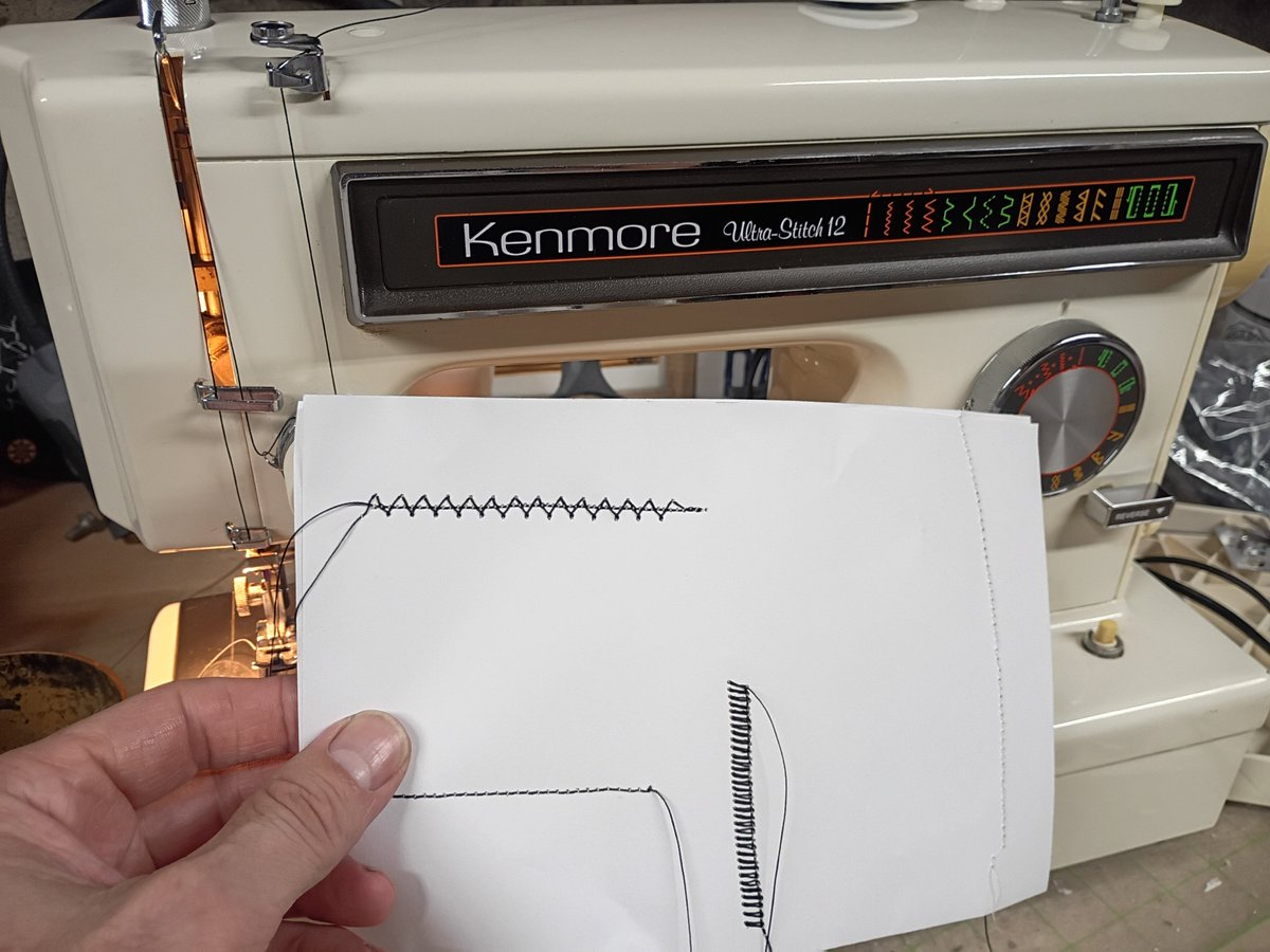 mrscottbot's tweet photo. My weakest skill/tool in the shop @HopkintonHS .  Sewing.  So I got a machine off the side of road, rebuilt it and stitched up some work pants.  I'm not Versace but shoring up my own gaps for the new school year @dailystem https://t.co/8ujdewYmzC