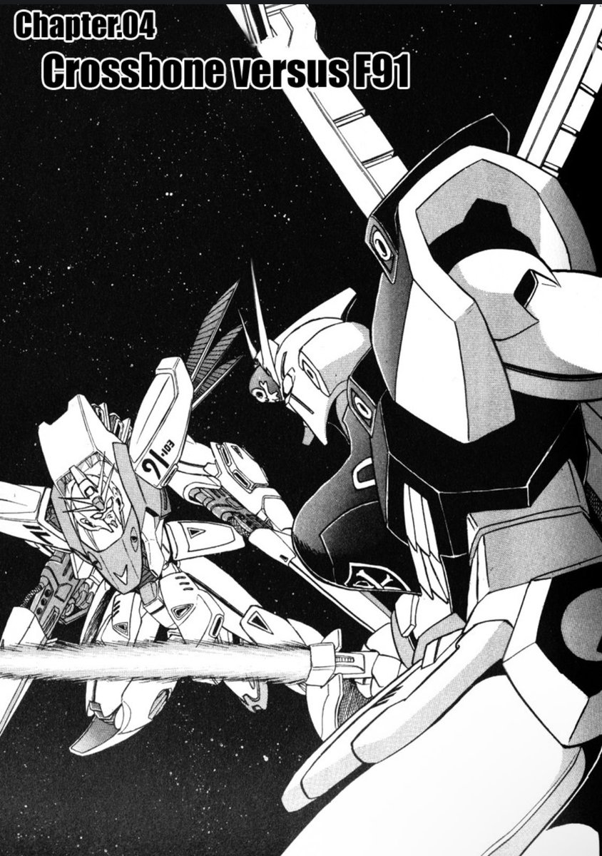 Vollnd's tweet photo. @TheLittleDrinka I would too but in Crossbone the ‘grunt’ F91s are shaded in the typical color scheme unlike Harrison’s (last pic).

So as lame as it is they’re likely just the regular colors with a EFSF check on the chest and a number designation next to the 91 https://t.co/dfi18DUwGQ