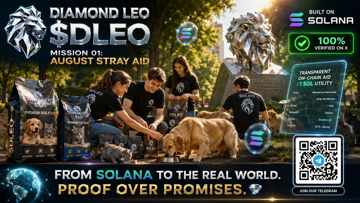 Dweb3_Cybergrl's tweet photo. Actions speak louder than promises. Mission 01 is GO!

We are officially kicking off our August Action Plan by converting 1 $SOL directly into food for local stray animals!

Real impact. No empty hype🦁

💬 Telegram: https://t.co/N7AghN9pgf

#Solana #DLEO #Web3 @DiamondLeoToken https://t.co/Uq8OTvc9q7