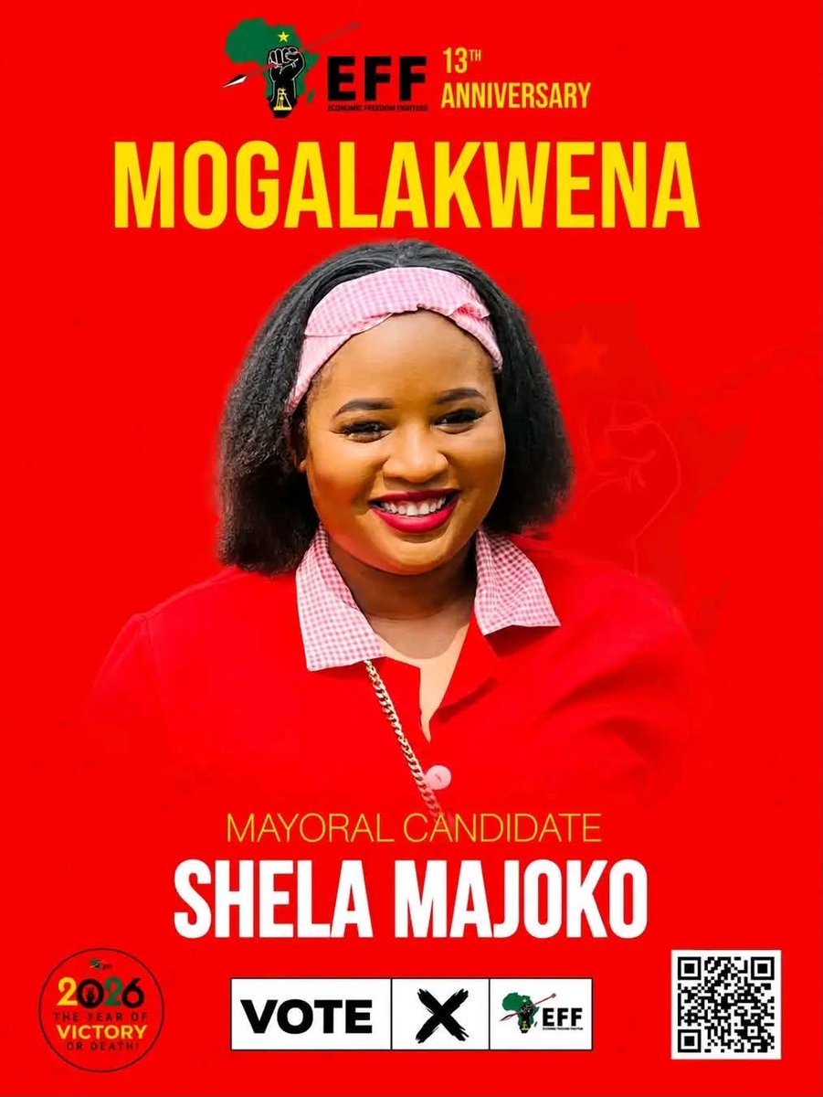 MapulaMokgosang's tweet photo. Mogalakwena here is our mayoral candidate. Let's operate🙏🏾❣️

Tomorrow is our final push to #RegisterToVoteEFF ✊🏾 https://t.co/yEg5sWIZIC