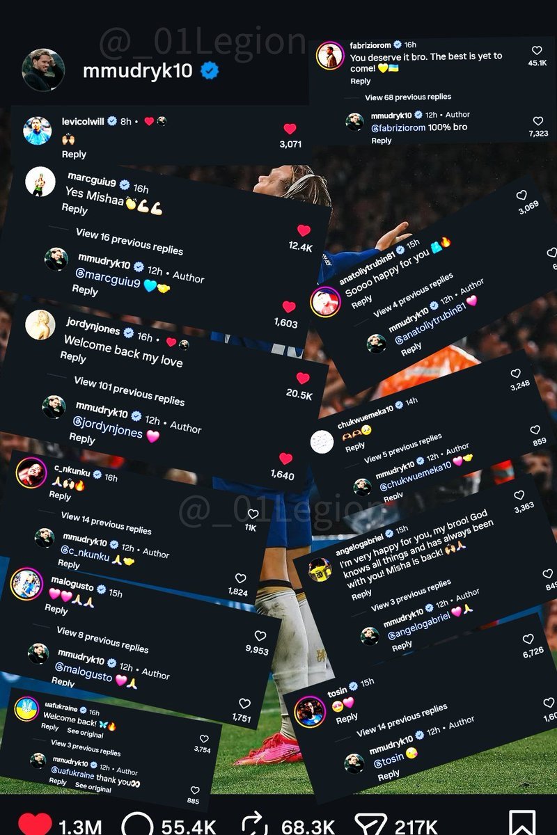 TheChelseaForum's tweet photo. 📲 I'm very sure Mudryk cried in his room after seeing all the love ❤️ in the comments. 🥲 https://t.co/Je6iI3zfXQ