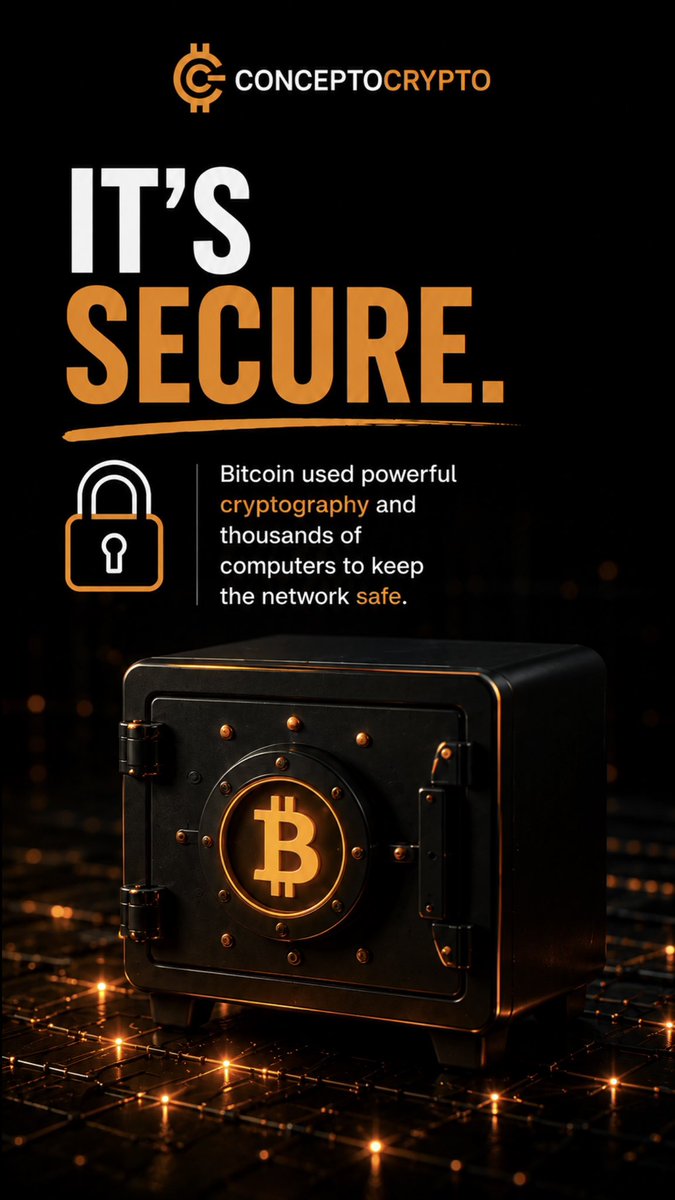 ConceptoCrypto's tweet photo. ₿ What is Bitcoin?

You’ve probably heard of Bitcoin…

But what exactly is it?

Bitcoin is a new form of digital money that lets people send and receive value directly—without relying on a bank.

Here are 5 things every beginner should know:

🟠 What Bitcoin is
🌍 Why it’s decentralized
💎 Why it’s scarce
🔒 How it’s secured
🌅 How it gives you more financial freedom

Every expert started as a beginner.

Learn one concept every day with ConceptoCrypto.

🌐 https://t.co/Ou3rYmN2lP

#Bitcoin #Crypto #CryptoEducation #LearnBitcoin #CryptoForBeginners #DigitalMoney #Blockchain #FinancialFreedom #Crypto101 #ConceptoCrypto #BTC #Investing #PersonalFinance #Web3 #Money