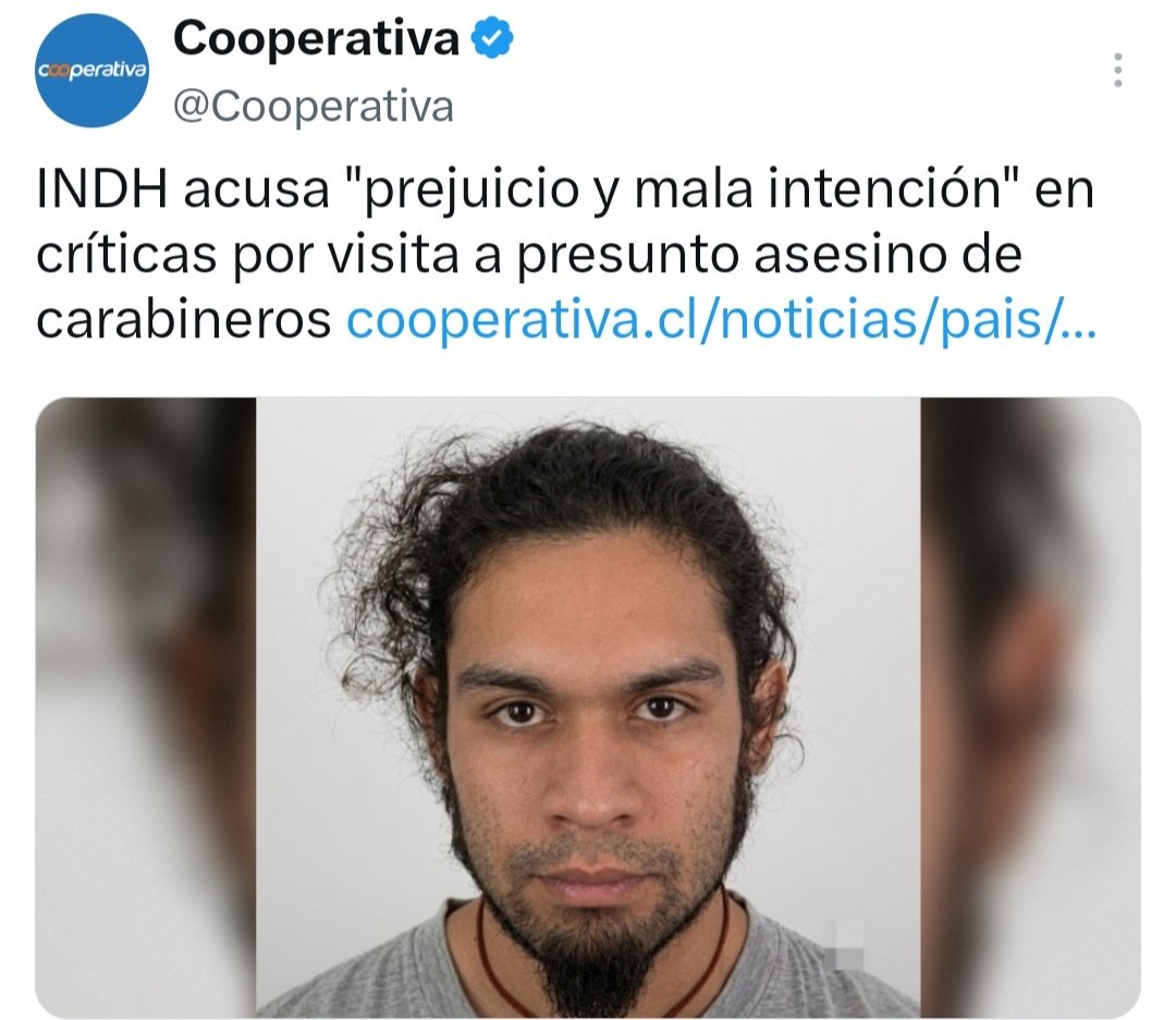 ___Pachi__'s tweet photo. El INDH protegen delincuentes, terroristas y asesinos, ej visitaron al terrorista celestino cordoba q quemó vivos a una pareja de ancianos, visitaron al asesino de 2 carabineros, etc. Y ahora se hacen las vistimas los wns. Hay que cerrar el INDH. https://t.co/C40RKNCNNS