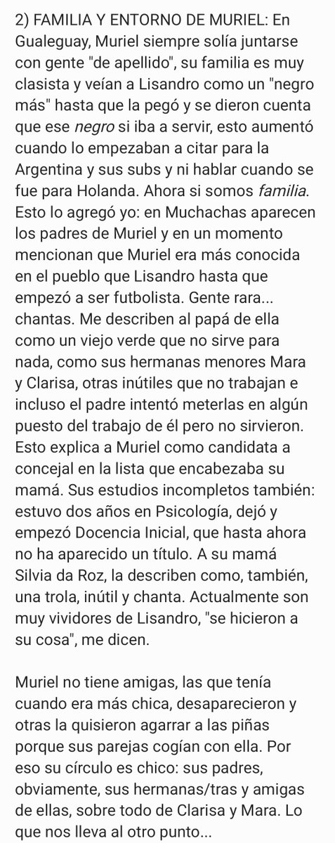tiempodelcolera's tweet photo. Con mi último aliento les dejó este resumen de asuntos que conversé con gente de Gualeguay, pueblo noble... donde la odian a Muriel y a su flia, pero yo, personalmente, tampoco pondría a Lisandro en un pedestal.

Ustedes sabrán qué creer. Beso. -C https://t.co/QNv6VbwGJ3