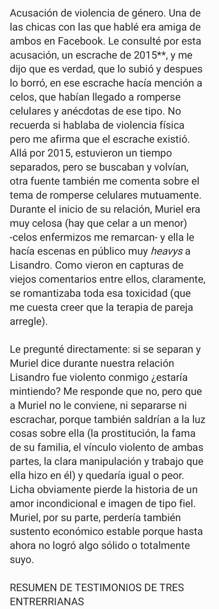 tiempodelcolera's tweet photo. Con mi último aliento les dejó este resumen de asuntos que conversé con gente de Gualeguay, pueblo noble... donde la odian a Muriel y a su flia, pero yo, personalmente, tampoco pondría a Lisandro en un pedestal.

Ustedes sabrán qué creer. Beso. -C https://t.co/QNv6VbwGJ3