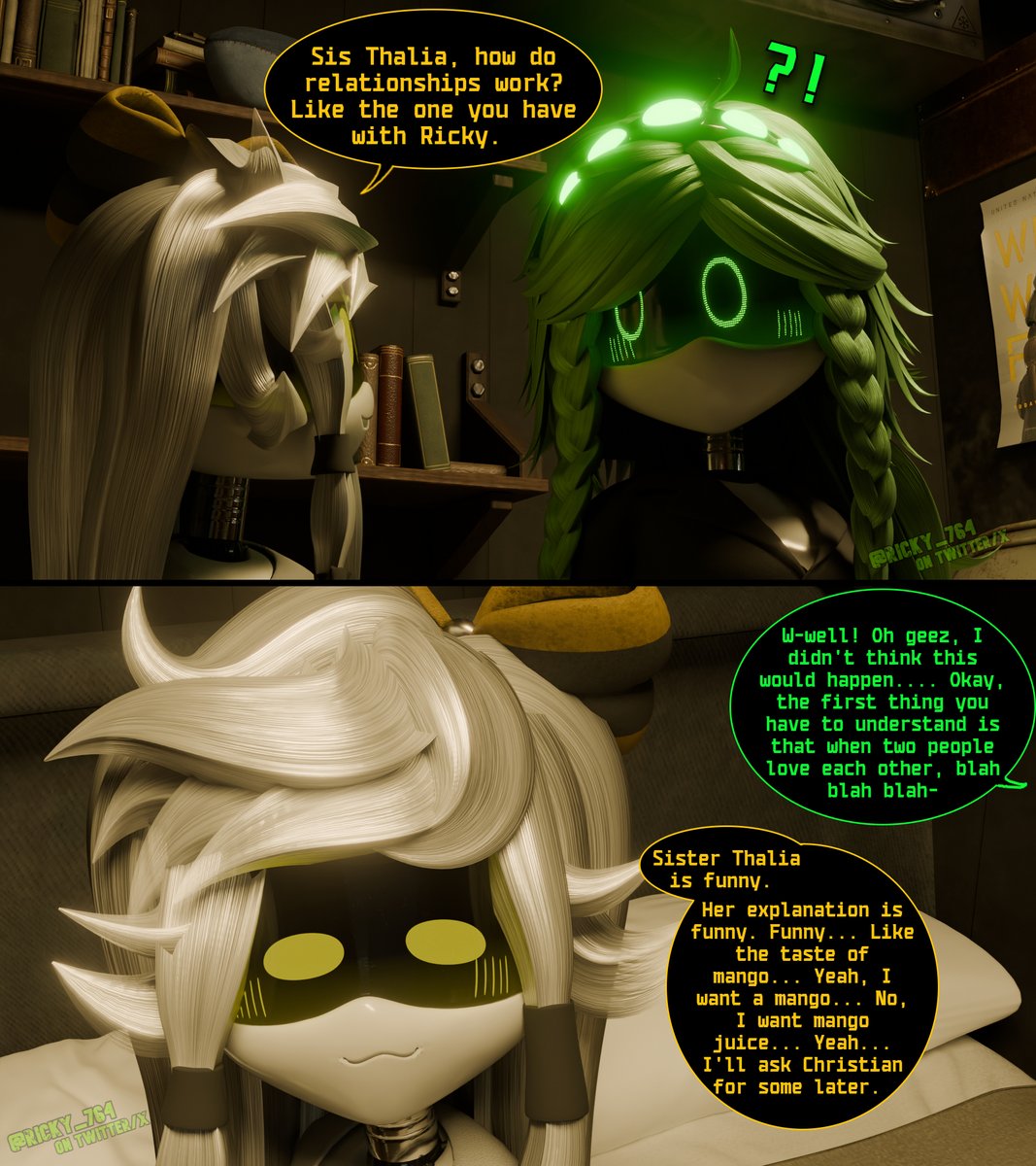 Ricky_764's tweet photo. "A sister's advice, more or less..."
Official Mini-comic of Project: Lights Out 💡 

#MurderDrones #mdtwt #ProjectLightsOut #Cyn https://t.co/tVlMVjkDhJ