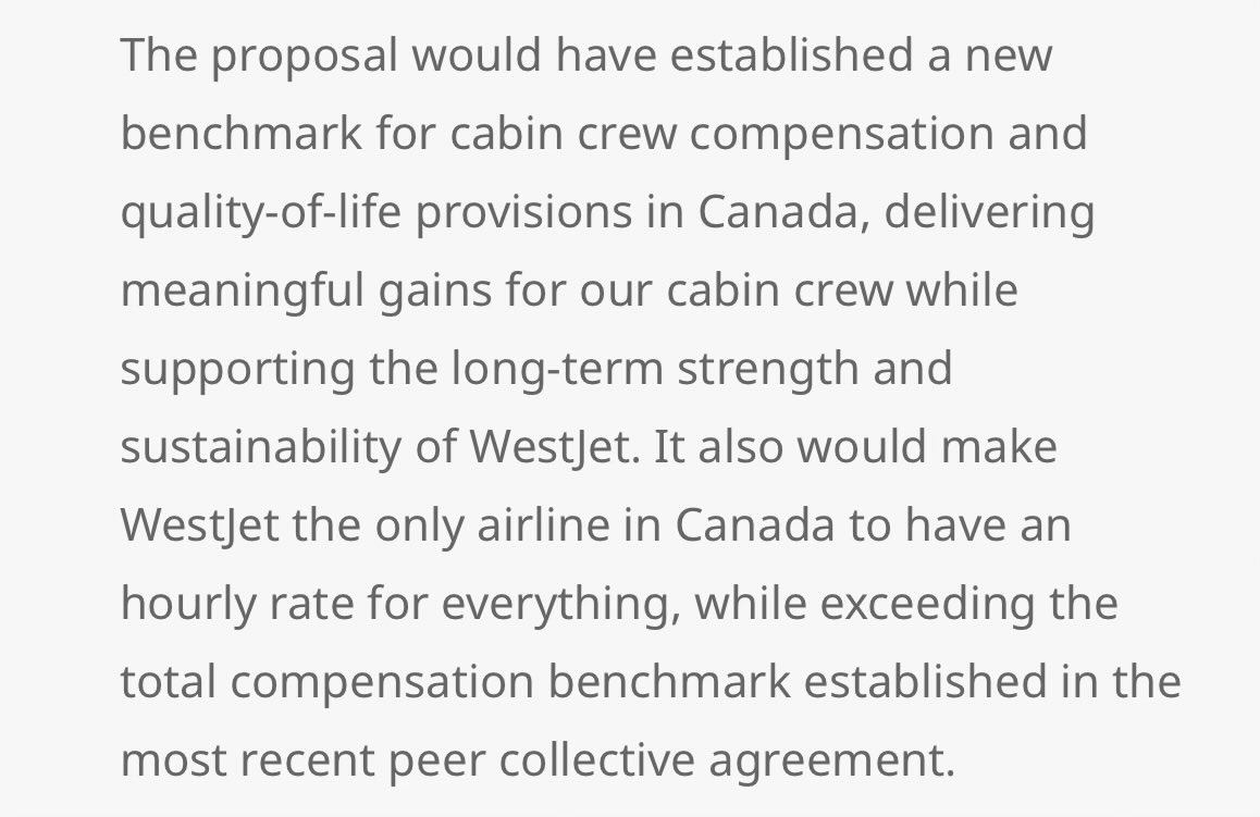ValueNotDeadYet's tweet photo. So #WestJet is offering more compensation vs the #AirCanada deal last year and ppl still going to strike?
The government is going to step in and force binding arbitration tomorrow. They will likely end up with the below deal tweaked slightly
Still bad for anyone flying soon… https://t.co/PyyU6INyQK