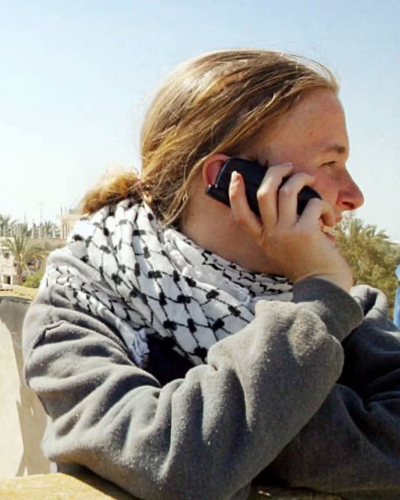 AhmedAAshour8's tweet photo. She was killed while defending Palestine

These were the final moments in the life of Rachel Corrie, 24 years old, as she tried to stop Israeli military bulldozers from demolishing Palestinian homes and uprooting their land in Rafah, Gaza. The bulldozer did not stop despite her attempts to block its path, and she was fatally run over on March 16, 2003

In her final letter to her family, Rachel wrote:

No amount of reading, attending conferences, watching documentaries, or listening to stories could have prepared me for the reality here. You cannot imagine it unless you see it for yourself. And even then, you spend all your time wondering whether your experience reflects the true reality

We will never forget this heroine