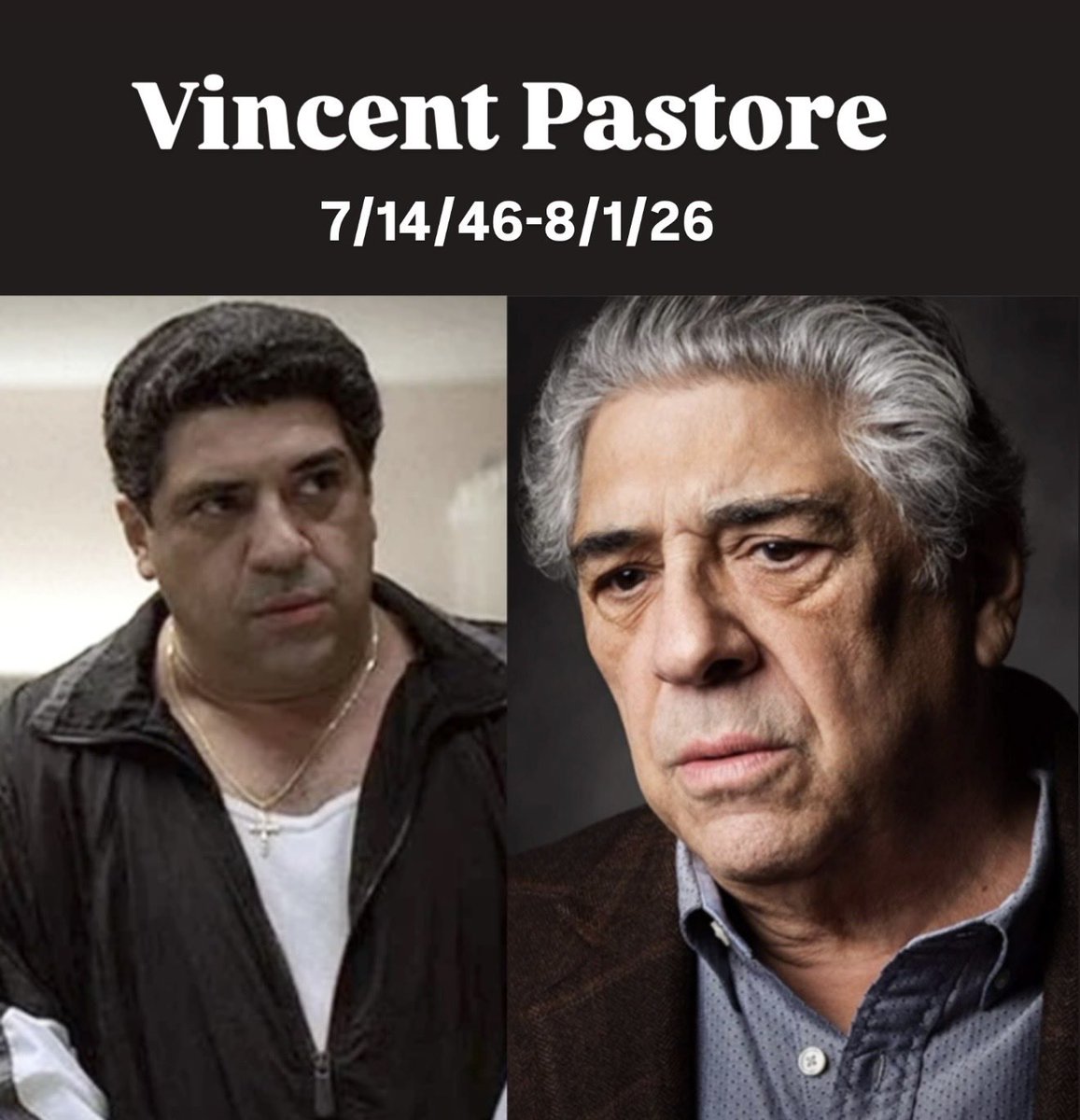 80sThen80sNow's tweet photo. Known For His Portrayal of Salvatore “Big *****” Bonpensiero, Vincent Was an Amazing Actor That Appeared in Over 170 Movies and TV Shows Since 1988.  

#vincentpastore #thesopranos #sopranos https://t.co/o3c2rQCiiI