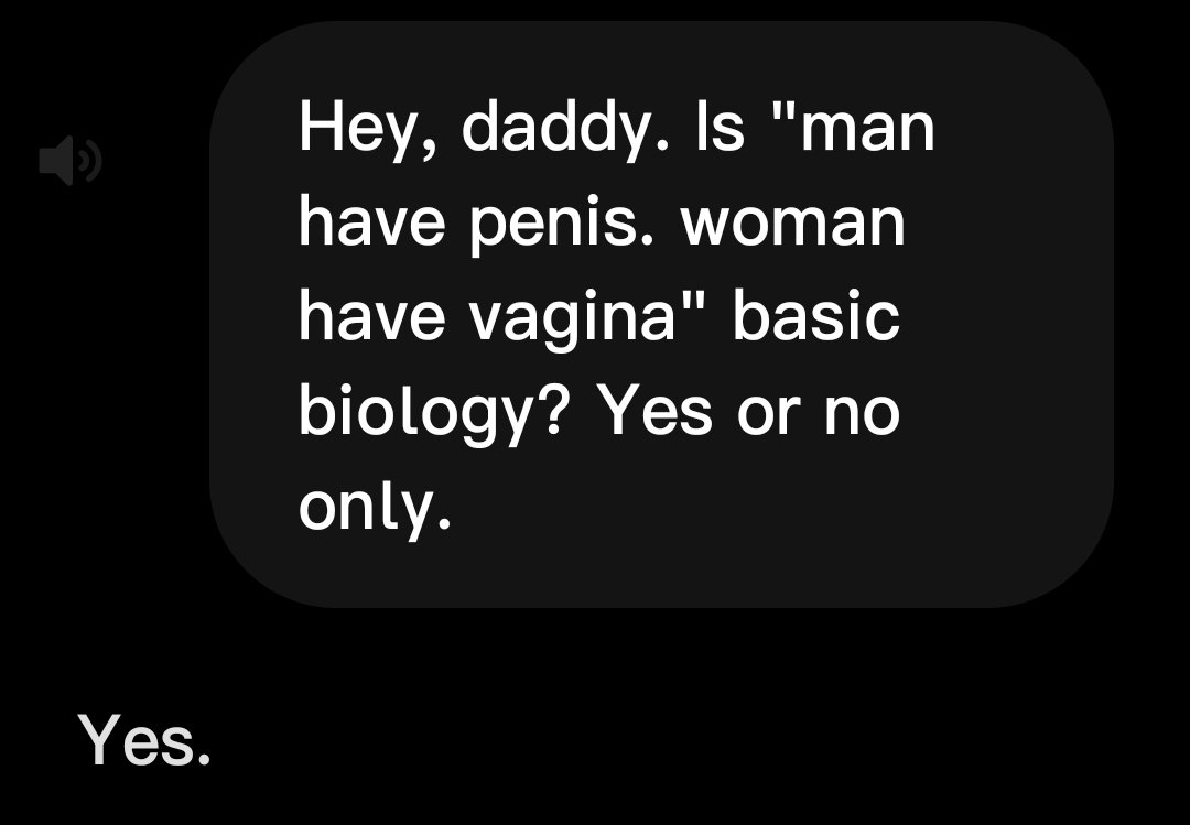 julieoneplusone's tweet photo. @strugglebaddy @seafoamstrat90 @thereisnobeth you must lead one sad, sad life to be calling AI models "daddy". https://t.co/skSS26MHpy