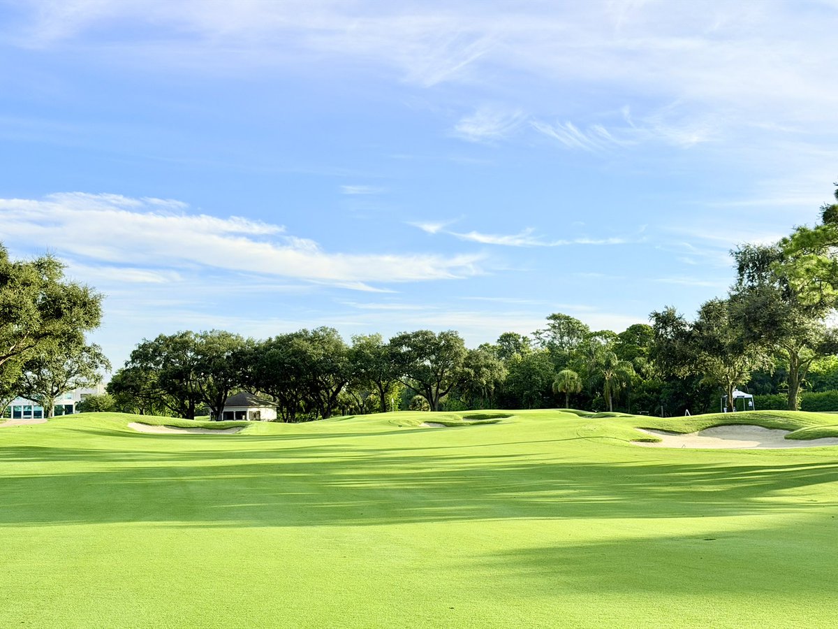 JustinMGille's tweet photo. Proud of our team at The Old Course at Broken Sound for the work they put in preparing the course for this week's @southfloridapga Pro Scratch. Great playing conditions in the middle of summer and between aerifications are a reflection of their hard work! https://t.co/A6FHRQXIQ1