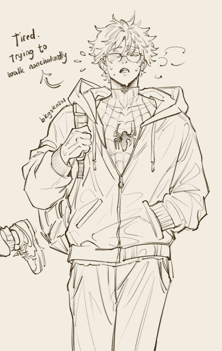 bkgskn201's tweet photo. Go Spidey!
Will color when I have time maybe!

#nerdjo #gojo #spiderman https://t.co/Yo8mJS2jEq