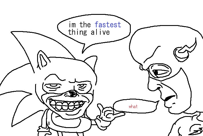 GAMMA_DREAMCAST's tweet photo. Sonic the hedgehog versus the flash from the dc universes https://t.co/2nKSkHiSYx