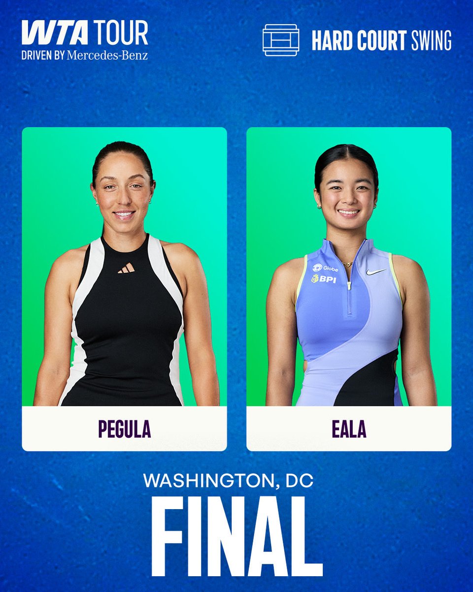 WTA's tweet photo. The final is set ⚔️

Who’s walking away with the title? 🏆

@MercedesBenz | #MubadalaDCOpen https://t.co/MQkP5smXjU
