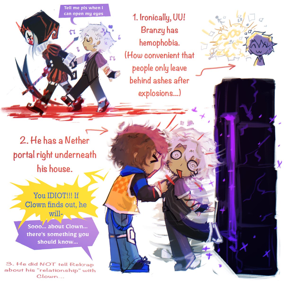 SkalkAa_'s tweet photo. Random headcanons again part 3 I guess?…. UU CLOWNZY MENTIONED 
#unstableuniverse https://t.co/RCfhOwpZQM