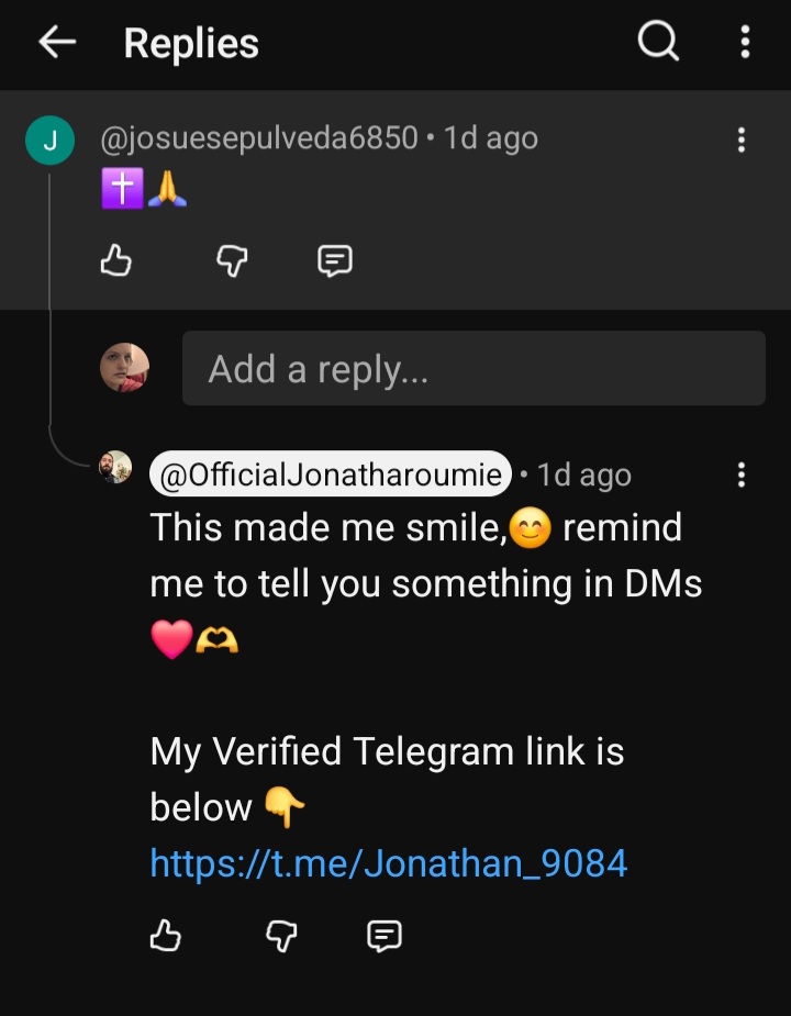 ChickApoca23532's tweet photo. @telegram @JonathanRoumie He posts this every single day. After the message (which I don't want to show here) there's a VERY long list of women's accounts (including mine) after. He's getting a few responses. He's creepy. https://t.co/ElZXRKuvOY