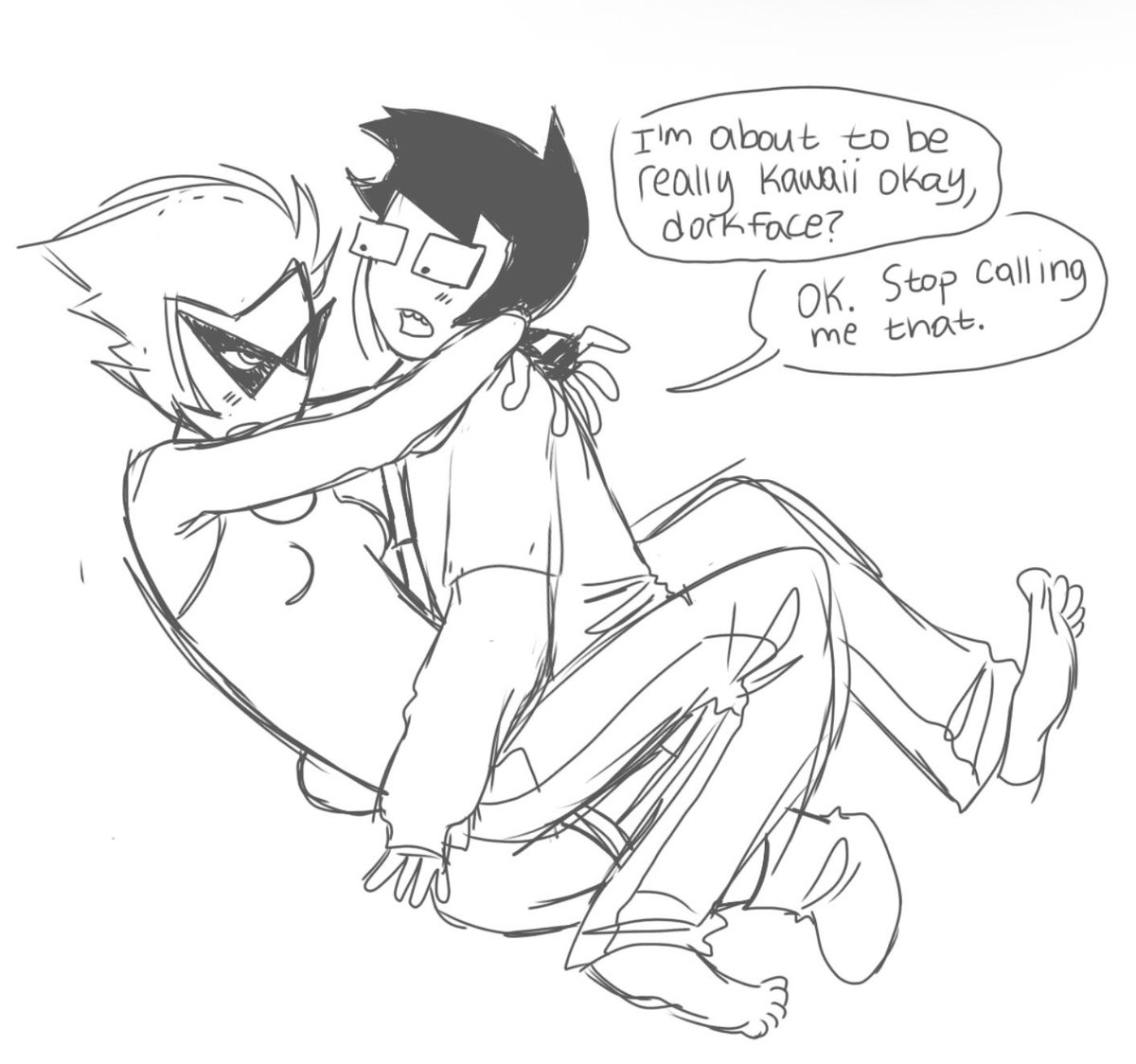 SirBrrapsAlot's tweet photo. "oh mai goodness your art is SO OEAK!!$$! can i pls request a cute dirkjohn" -> picks my nose https://t.co/ssiIwtrQne https://t.co/Ah4RpA8TeV