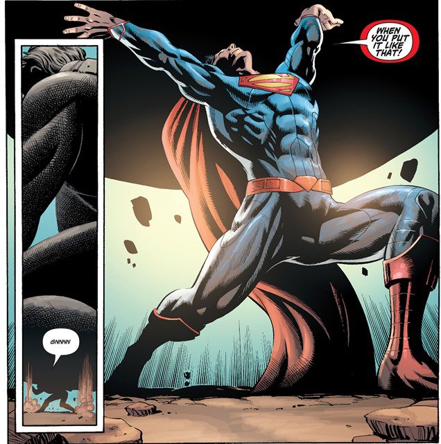 CleatsThe4th's tweet photo. Coming out as a New 52 Superman suit defender. Yes it’s got flaws, yes it sucks a little but dammit new 52 Superman is #my Superman and Rags Morales makes it look great https://t.co/rFi4lAn2NC