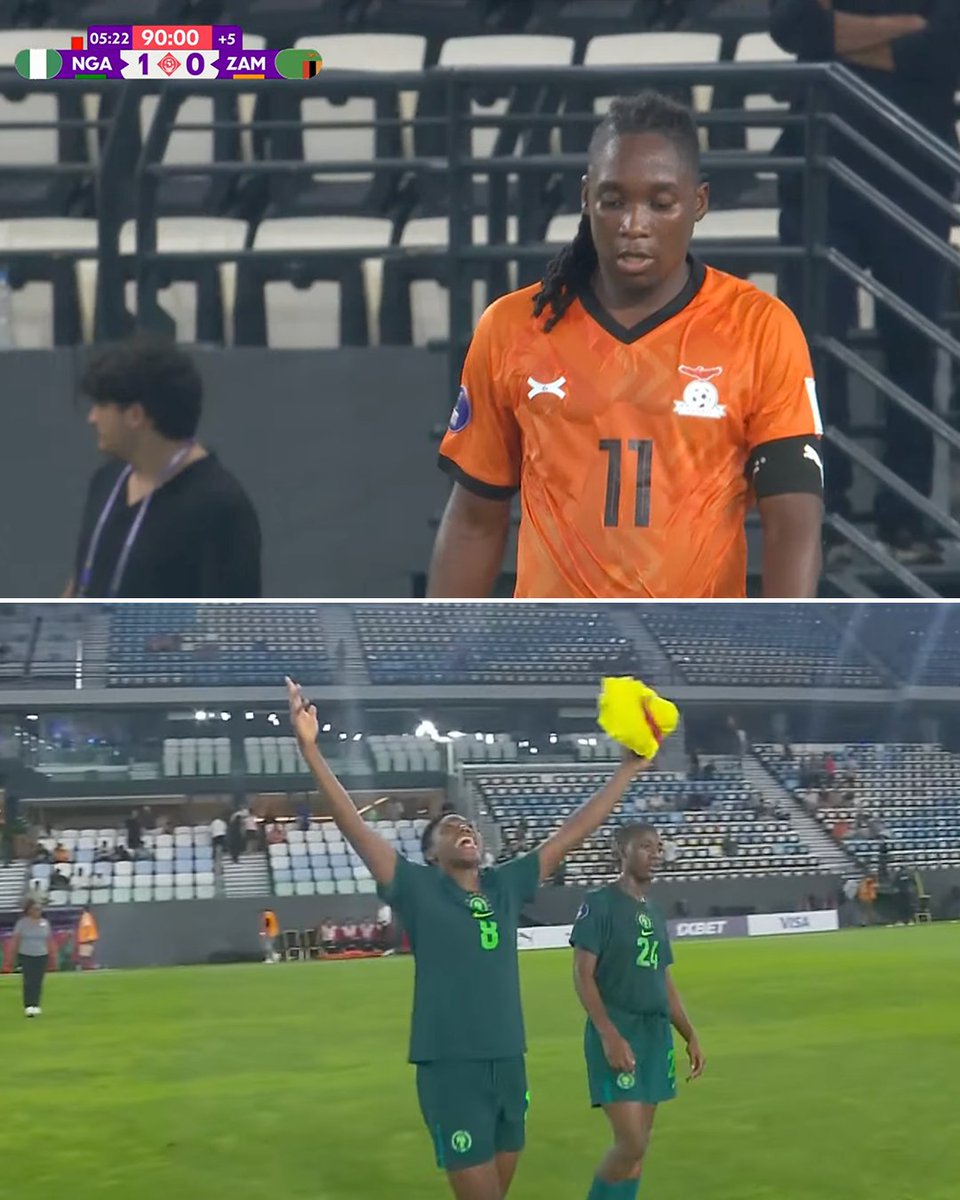 ESPNAfrica's tweet photo. Nigeria keep their WAFCON hopes alive 🇳🇬

The Super Falcons beat Zambia and now need a win against an Egypt side, who are yet to pick up a victory, to reach the knockout stages 👀 https://t.co/vOd4sAvyRG