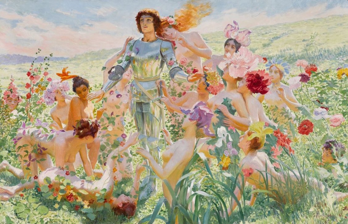 SciFiArchives's tweet photo. “The Knight of the Flowers” by French artist Georges-Antoine Rochegrosse (1894) https://t.co/8TLVZsAjmB