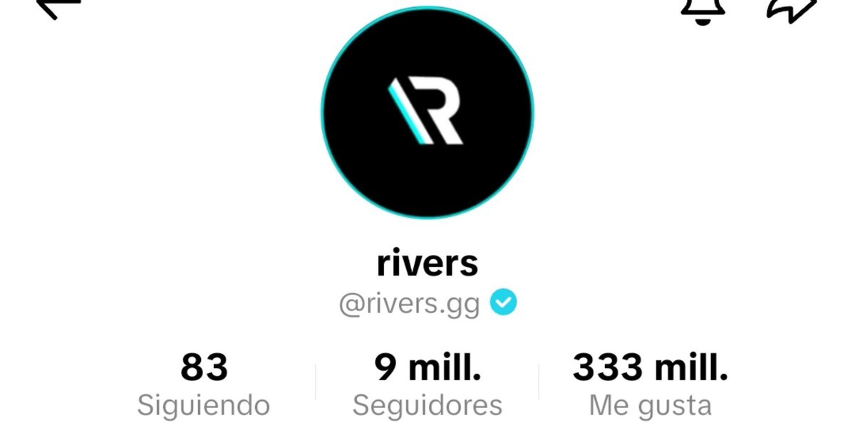 InfoRiversgg's tweet photo. 📢 | Rivers llegó a los 9 millones de seguidores en Tik Tok 🥳💜 https://t.co/v5UcUXmRn1
