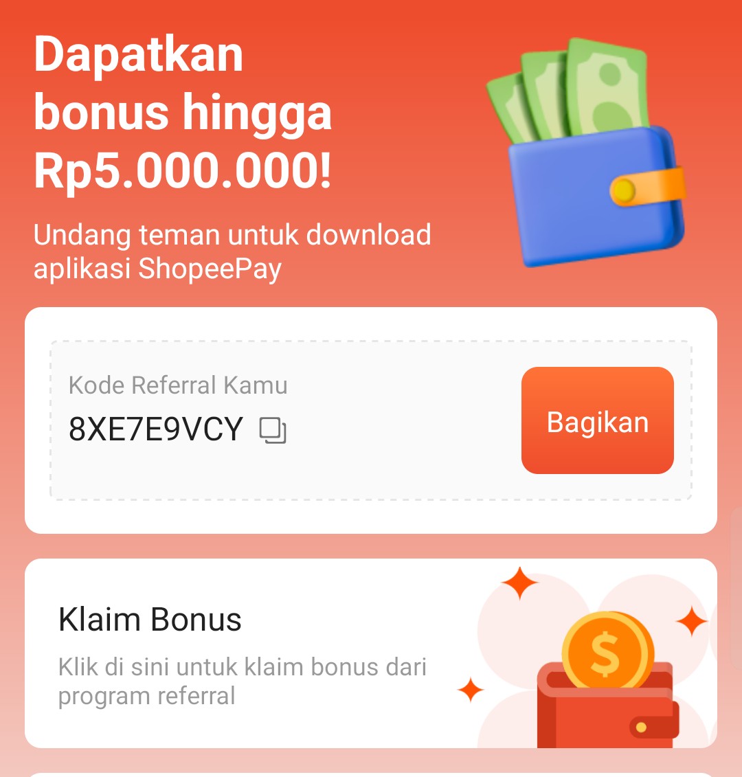 reviewtechid's tweet photo. ShopeePay Saldo Gratis Hingga 5 JT💵🎁
ShopeePay App: https://t.co/OIEI15QtBy
Kode referral ShopeePay 2026: 8XE7E9VCY

#Shopee #ShopeePay #KodeReferralShopeePay #SaldoGratis #HutRI #Cuan #HutRI81 #DirgahayuIndonesia  #AseanCup #Macet #IHSG #FYP #Viral #Pagi #Siang #Malam https://t.co/9UXrUAG8in