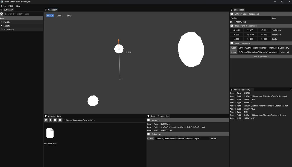 MichaelTeschne7's tweet photo. Spent the day getting gizmo's functioning in-engine.
Very happy with the progress.
#WebGPU #ImGui #GameEngine #Rendering https://t.co/EgJU1Df56N