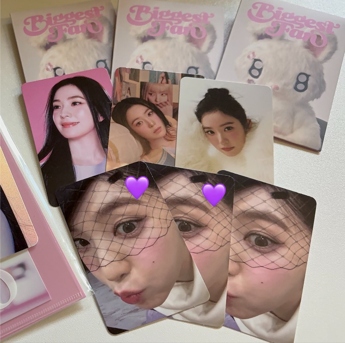 I43428's tweet photo. RedVelvet IRENE 'Biggest Fan' トレカ 交換

譲)💜画像1枚目
求)🩷アイリーン https://t.co/DuXos359py