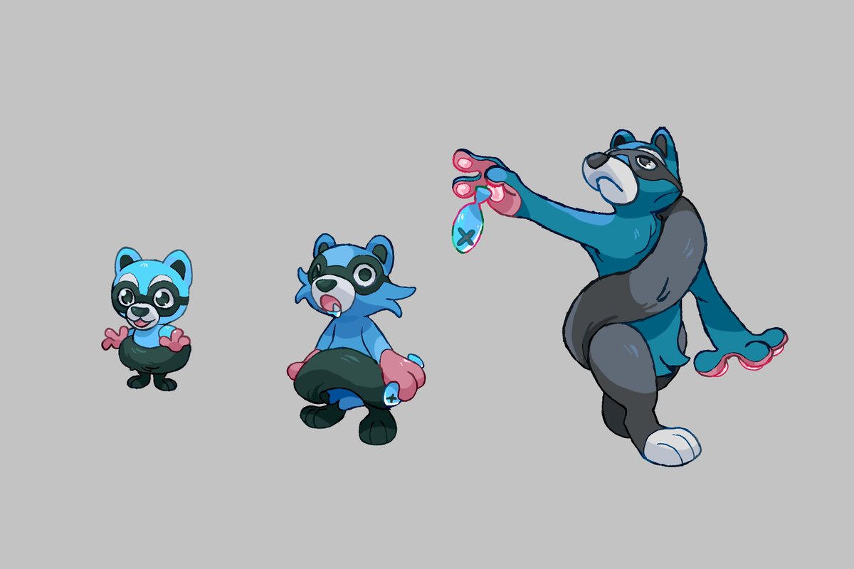 _ziostudio's tweet photo. Naked-Hand Racoon Water Starter idea
Torrent/Sense touch*

#007 - Palminim (Water)

#008 - Guaxamool (Water)

#009 - Jaguacarius (Water/Psychic)

*Any pokemon that enters the battle field is now a target with a 20% more chances of being hit https://t.co/3fRijow8T7