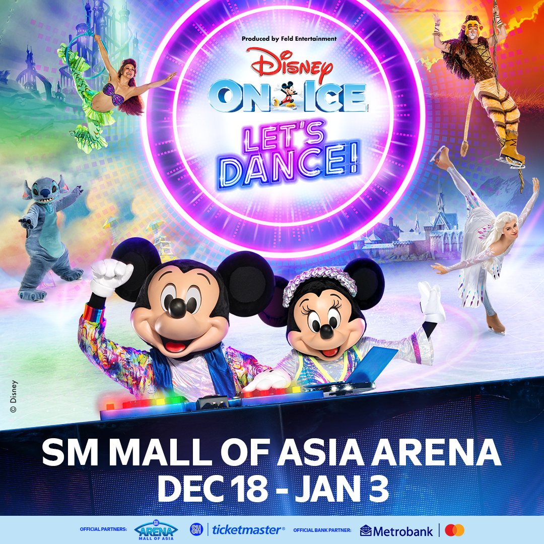 MOAArena's tweet photo. Experience world-class ice skating and immersive stories as Disney magic brings music alive at Disney On Ice presents Let’s Dance!

Mark your calendars, tickets go on general sale beginning August 10, 2026 online at https://t.co/l7pKlIL43g.

#DisneyOnIce #MOAArena https://t.co/k0913NXlSy