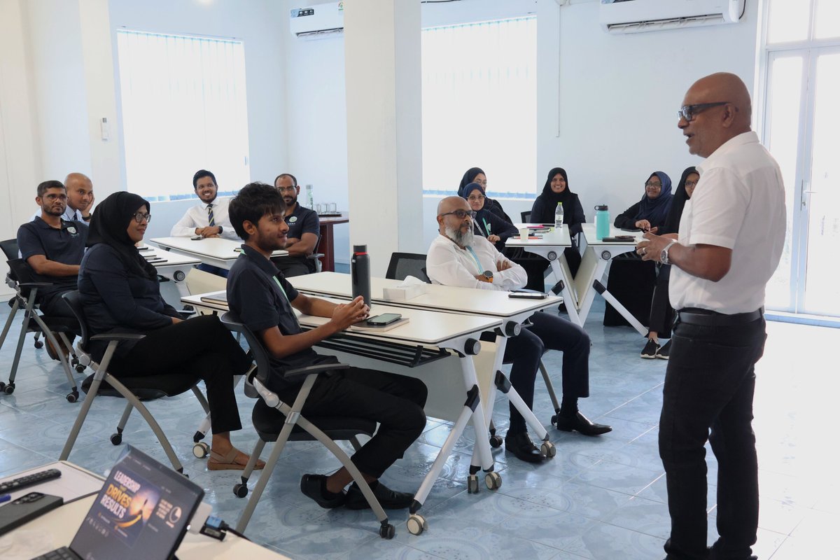 NDMAmv's tweet photo. NDMA conducted a Leadership & Conflict Resolution Training for its staff, facilitated by Mr. Masood Ali, Founder of Empowering All and Director of Customer Services & Regional Operations at Dhiraagu.
💡 Focus areas:
✨ Effective leadership
🗣️ Clear and impactful communication
🤝 Practical conflict resolution
🌱 Building trust, collaboration, and stronger workplace relationships
At NDMA, we believe our greatest strength is our team. By continuously strengthening our professional growth and development, we are building a more resilient, capable workforce better prepared to serve the people of the Maldives.