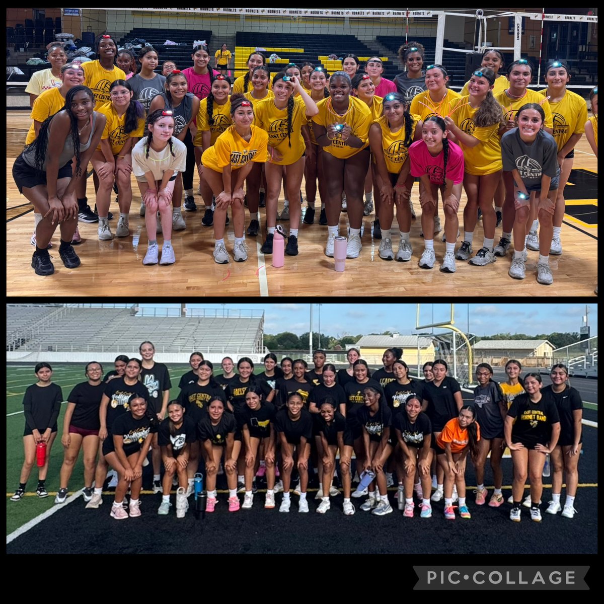 _ECVolleyball's tweet photo. 🏐Day 1 is in the books!! Midnight Tryouts & Freshmen Tryouts were a success!! Huge shoutout to all the coaches who sacrificed their time to come support and help out!! 😊 THANK YOU!! We are excited for whats in store for ECVB!! Go Hornets!🐝 #ttp #ecvb https://t.co/xyNF4puU1J
