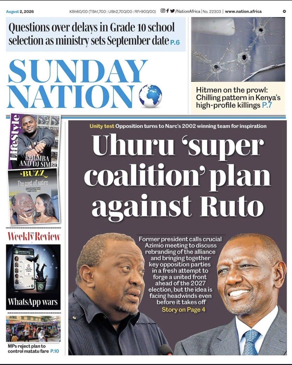_James041's tweet photo. What Kenyans MUST understand is that the Ichaweri thug is not interested in replacing the Sugoi thug.

He is walking into the opposition to give William Ruto an agenda.

Shifting the conversation from Odious debts, Corruption, Sociopolitical injustices, Nationalizing minerals to Uhuru Vs Ruto.

You all know what happened in 2022.

Imagining that Kenyans are planning to hunt him for Eurobond gives him sleepless nights.

He is comfortable with William Ruto as the President than any other person who is not a thug.

The sooner Kenyans know that, the better.

These thugs MUST be pushed in one basket and thrown inside Kamiti Prison.

#DrainTheSwamp #RutoMustGo