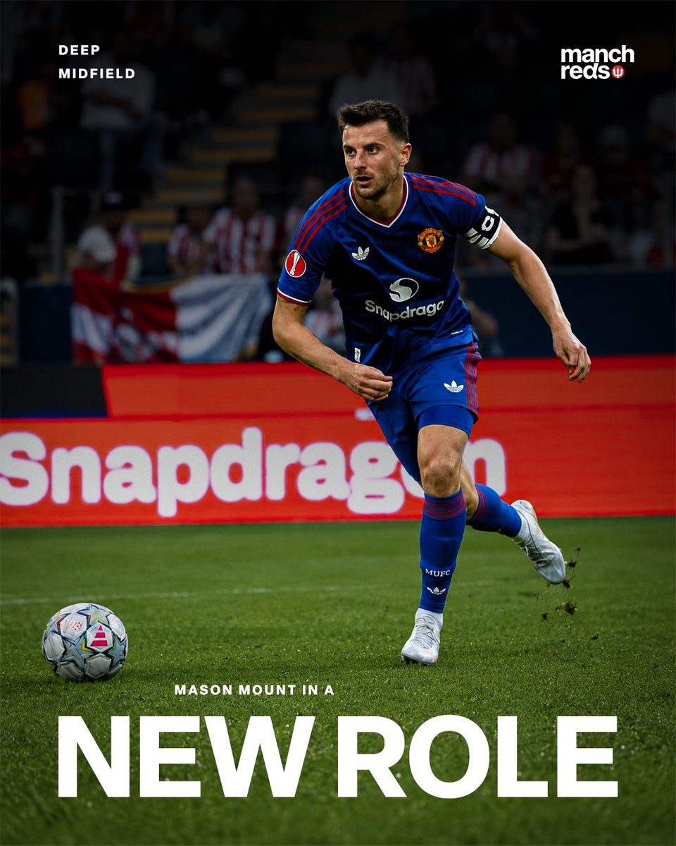 manchreds's tweet photo. Mason Mount terlihat memainkan peran yang berbeda. Bukan sekadar gelandang box-to-box, tetapi lebih bebas bergerak di half-space, menjadi penghubung lini tengah dan depan, serta memimpin pressing.

Jika ini terus berkembang, musim 2026/27 bisa menjadi awal kebangkitan Mount di United. Dia cukup jaga agar tidak cidera.

#MUFC