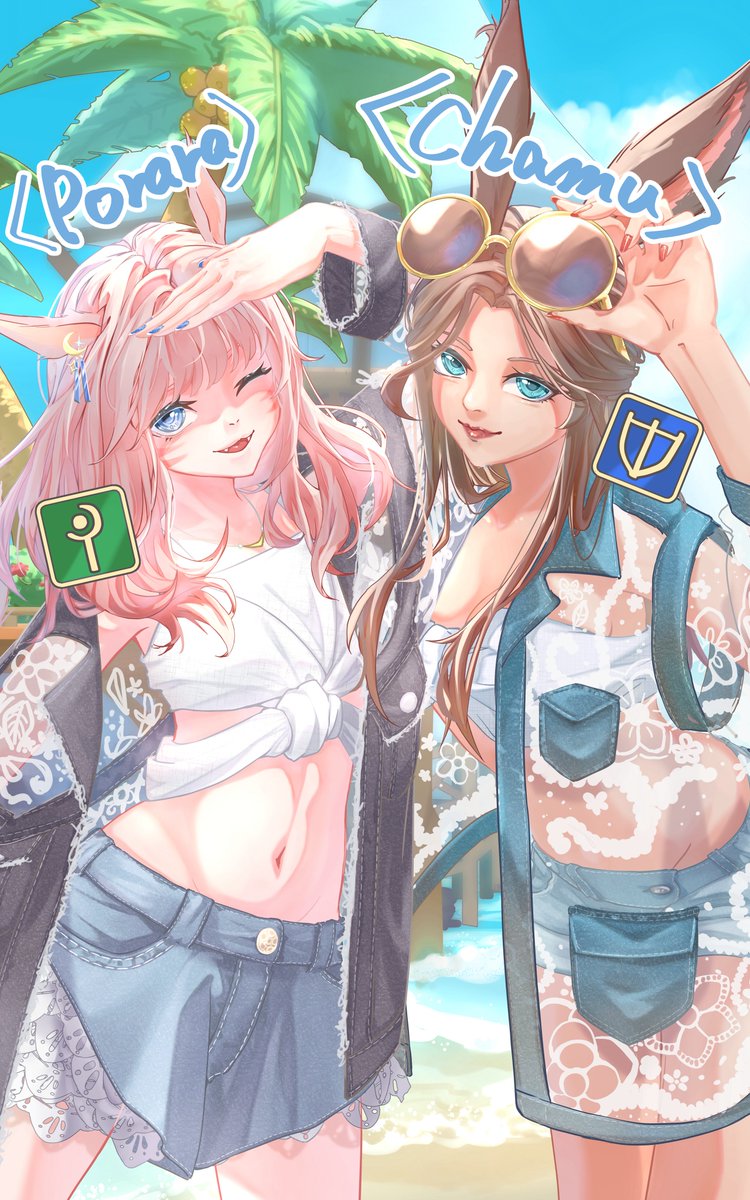 chanmunbar's tweet photo. 趣味絵失礼します😤
ポラたんとの夏のツーショット📸💕 https://t.co/f9oRj0MmFc