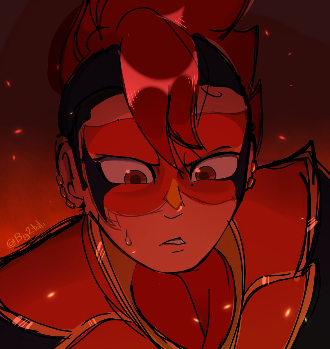 Bg2Tati's tweet photo. No reason behind it, I just I wanted to draw him in trouble 

#mlbtwt #roosterbold https://t.co/dMY5oPJP9e